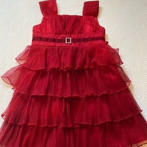 Red sparkly girls dress